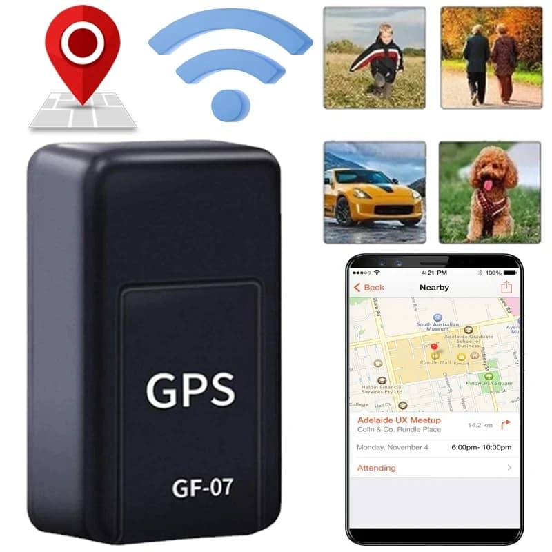 Magnetyczny Mini Lokalizator GPS Śledzący Pojazdy w Czasie Ruchu, Lokalizator Samochodów i Zwierząt, Kompaktowy Przenośny Lokalizator GPS z Aplikacją do Lokalizacji