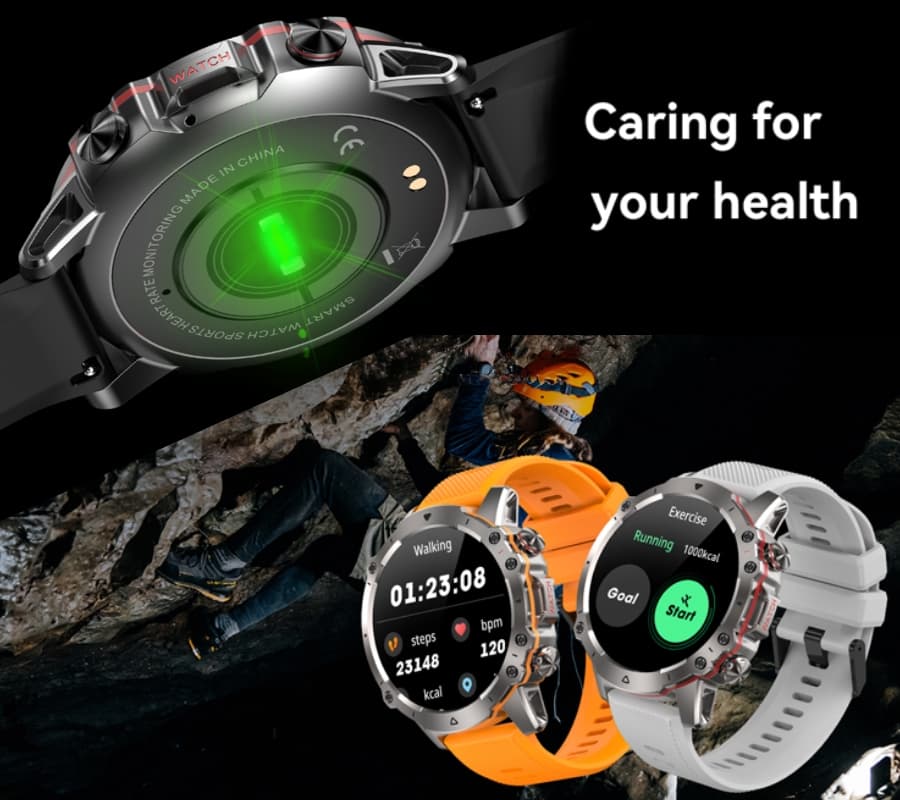 Smartwatch Męski Rubicon RNCF18-1 BLACK Bransoleta + Pasek