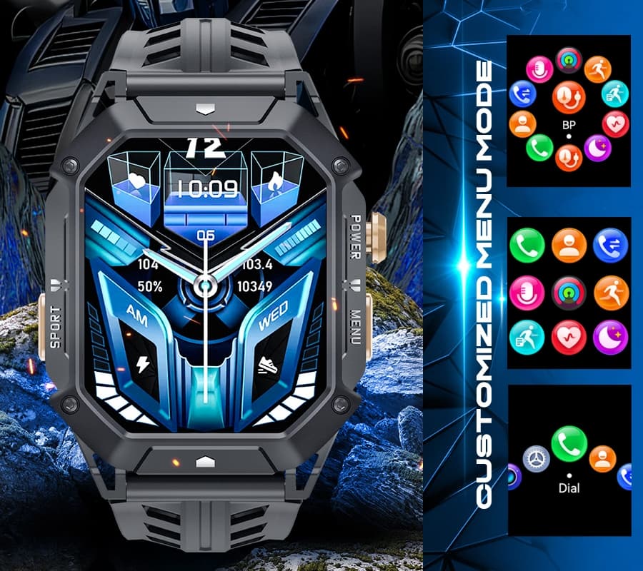 Smartwatch Męski Rubicon RNCF24-1 BLACK